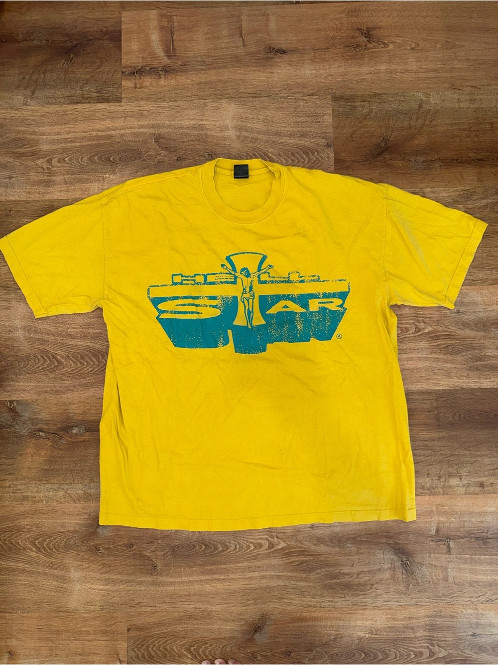 Hellstar “Path To Paradise” XXL Yellow & Green T Shirt